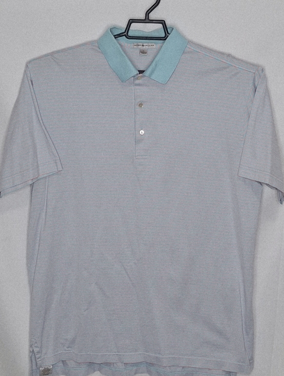 Peter Millar Other - Peter Millar SS Striped Cotton Polo Shirt Large